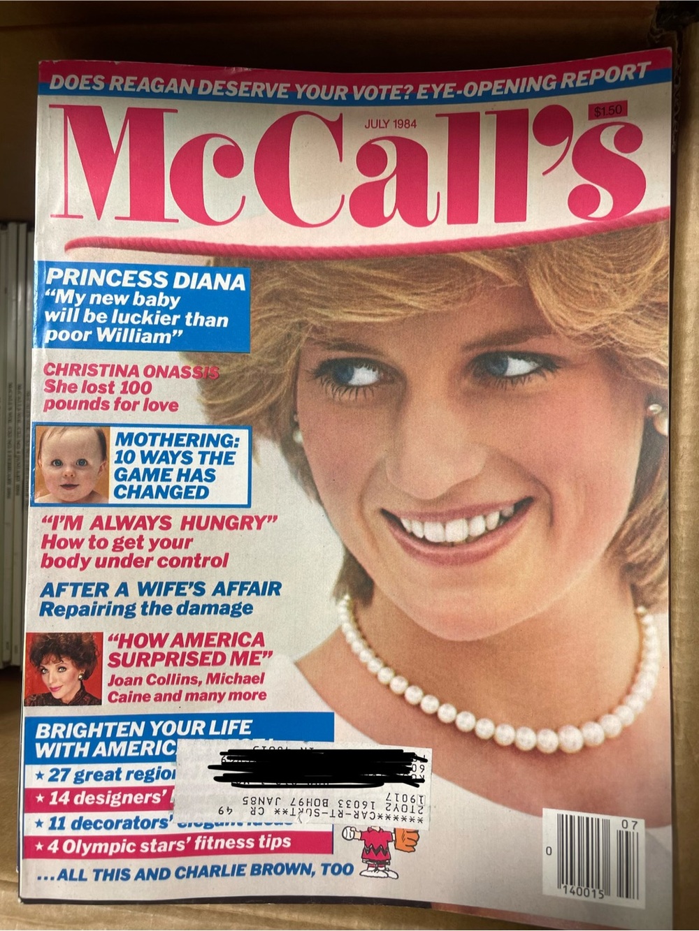 McCall's Vintage-Princess Diana July 1984 Magazine